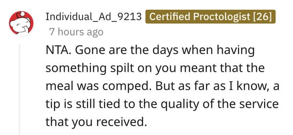 nta not the asshole, guy coffee spilled on crotch by waitress, reddit forum debate