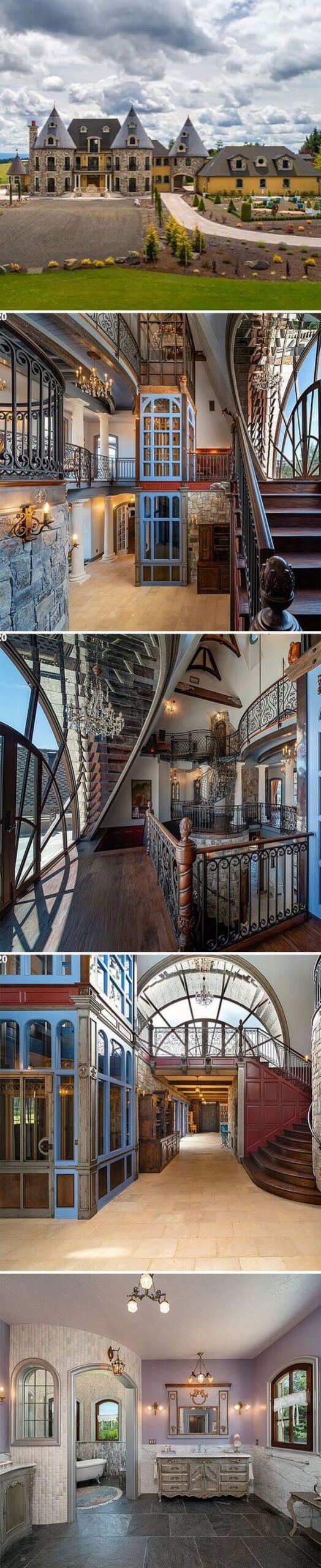 blue elevator house, Zillow gone wild, weird and funny real estate listings, real estate agents who did extra, lol, funny pics of houses, ridiculous houses to buy, zillowgonewild, instagram, humor, funny pics