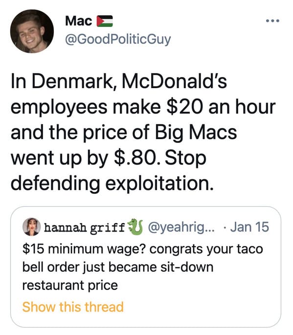 Bad arguments about increasing the minimum wage, confidently incorrect, dumb statements about wage increases, capitalism, poverty, socialism, lol