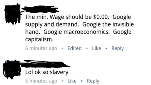 Bad arguments about increasing the minimum wage, confidently incorrect, dumb statements about wage increases, capitalism, poverty, socialism, lol