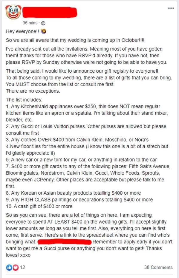 Entitled brides, stories about bridezillas, clients from hell, reddit, r choosing beggars, asking for stuff for free, for the exposure, weddings, marriage, nightmares