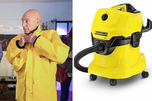 Funny twitter thread of Patrick Stewart as a vacuum cleaner, funny photos of sir Patrick Stewart, high fashion, viral tweets, Pandamoanimum