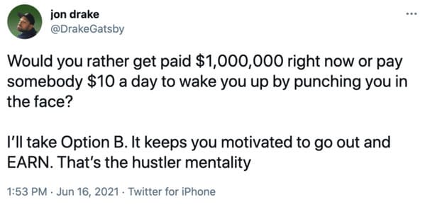 Funny math error goes viral, would you rather have one million or fifty dollars meme, terrible math, did the math, twitter, viral tweet about passive income