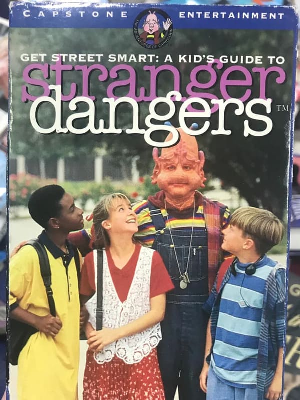 stranger danger VHS, Funny weird things for sale at garage sales and online, weird, wtfgarage sale, reddit, strange photos of items for sale