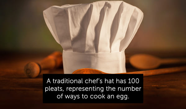 chef's hat, traditional, 100 pleats, cook an egg