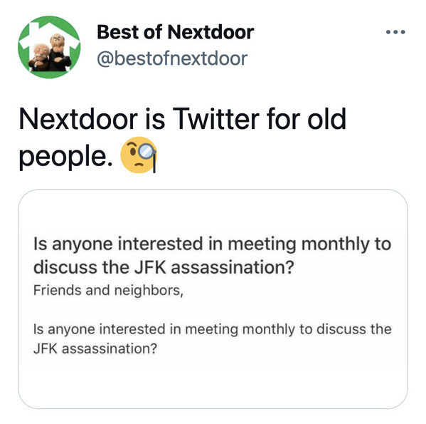 Funny best of nextdoor posts, lol, humor, funny photos, funny tweets, twitter account with funniest post from nextdoor app, bestofnextdoor