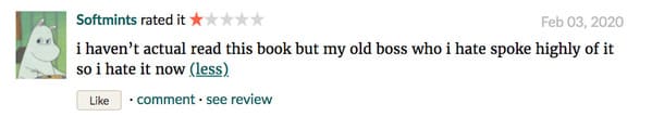 Funny one star goodreads reviews, readers hating well known books, reading novels, one star, good reads, online reviews, insane people Facebook, lol, humor, funny