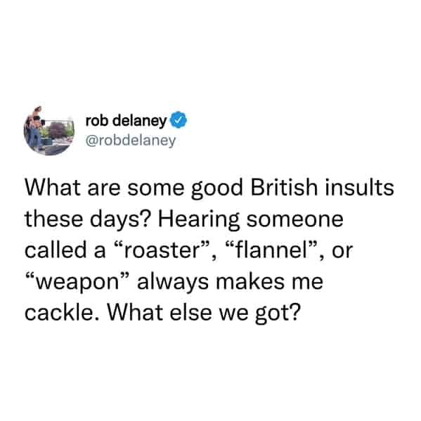 British Insults Are Funnier Than Any Other Kind Of Insult (25 Tweets)