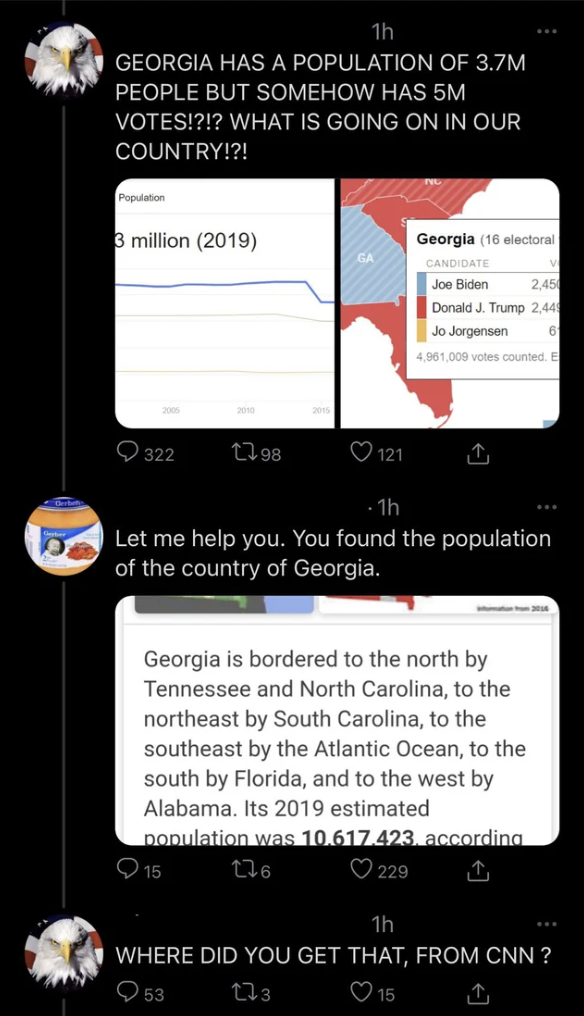 confidently incorrect - georgia the country, not georgia the state