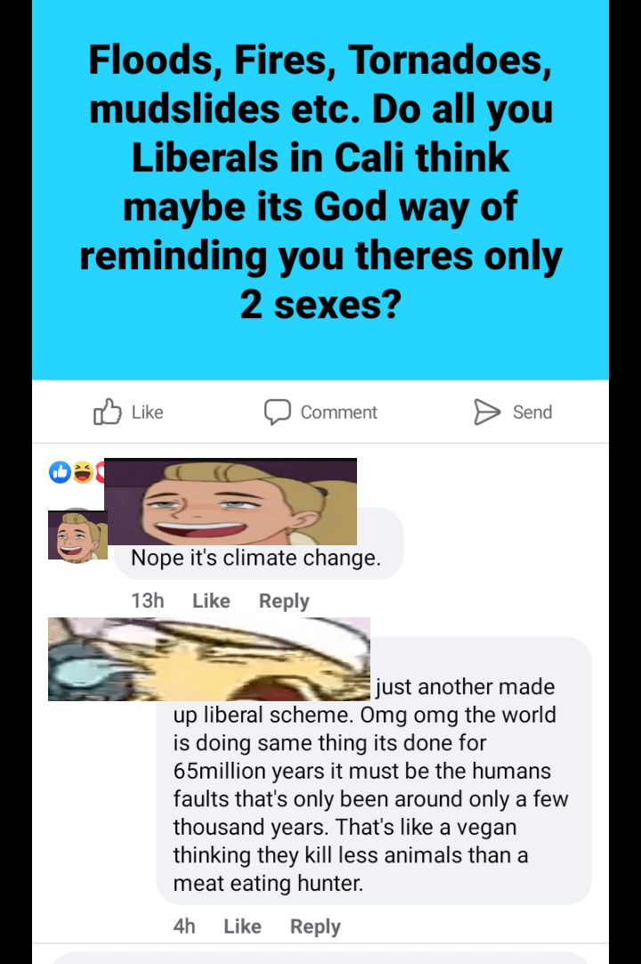 unhinged boomer post - gods why of reminding you theres only 2 sexes