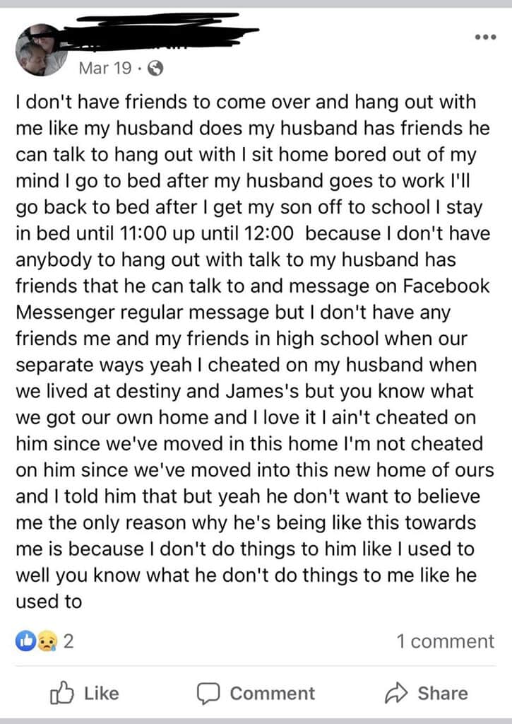 unhinged boomer post - yeah, i cheated on my husband rant