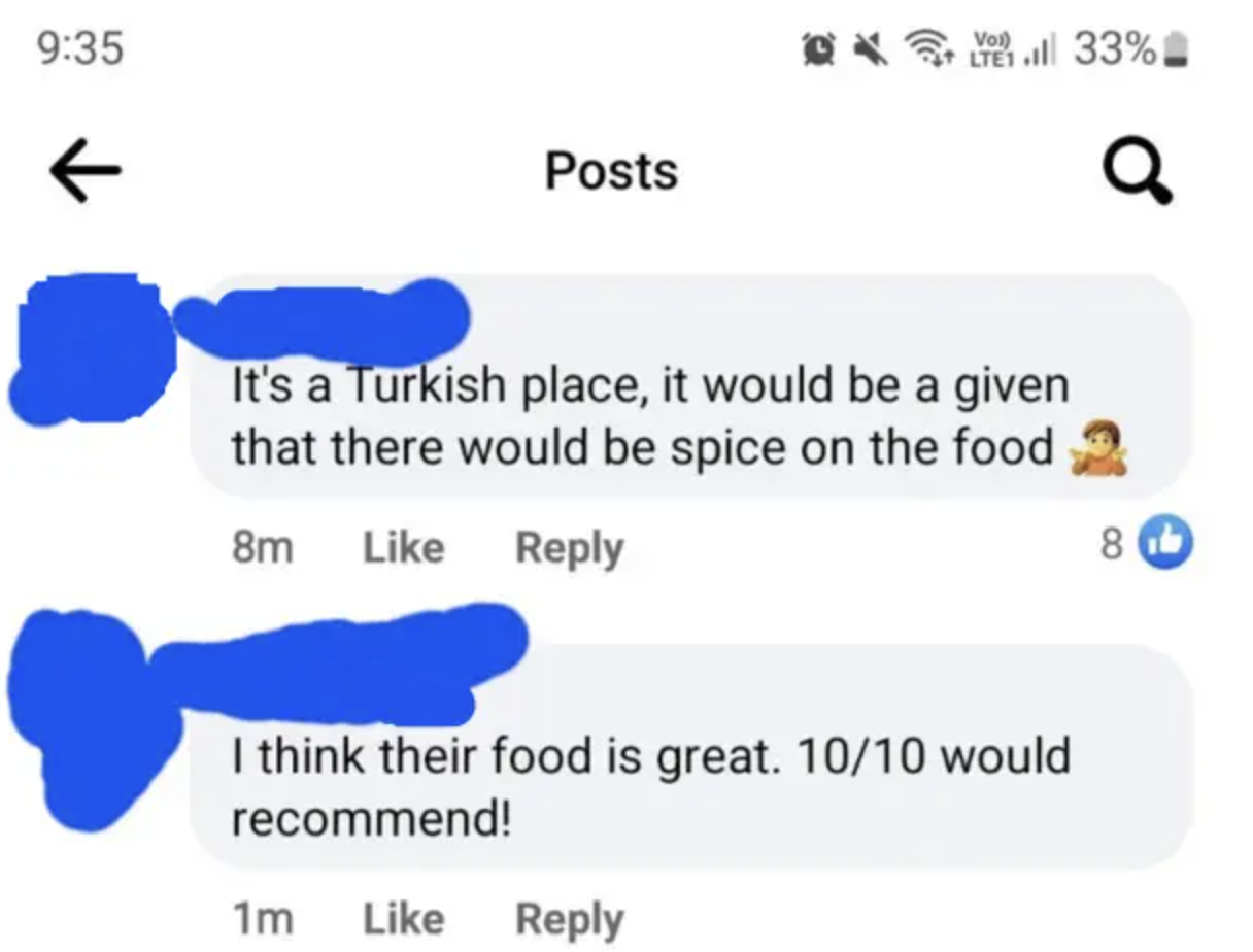 unhinged boomer post - it's a turkish place